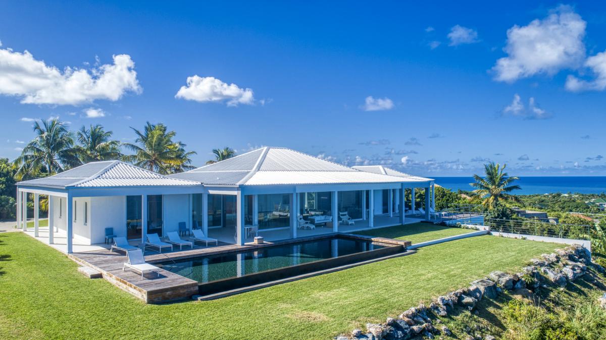 A louer villa Saint Martin Terres Basses - Villa 5 chambres - La Falaise aux oiseaux - piscine - jacuzzi - vue mer (37)